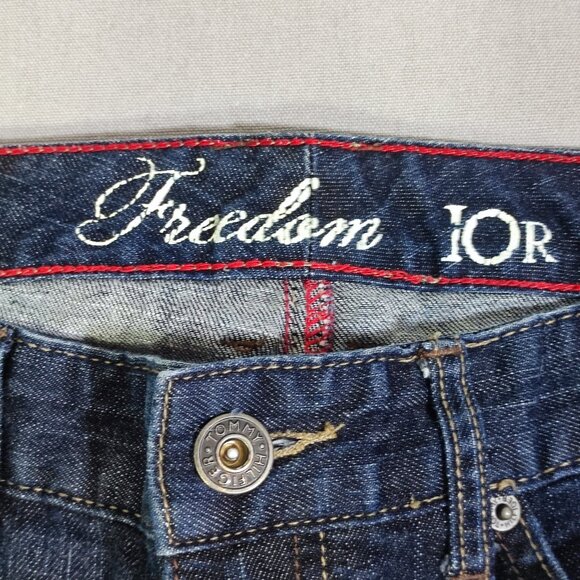 Tommy Hilfiger flare jeans Freedom women's size 10 R ink blue colour lightweight - Picture 6 of 14